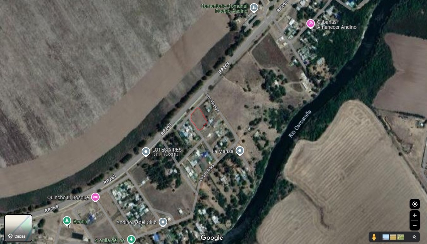 RUTA PROV. 26 S  Y  LOS ROBLES - ANDINO